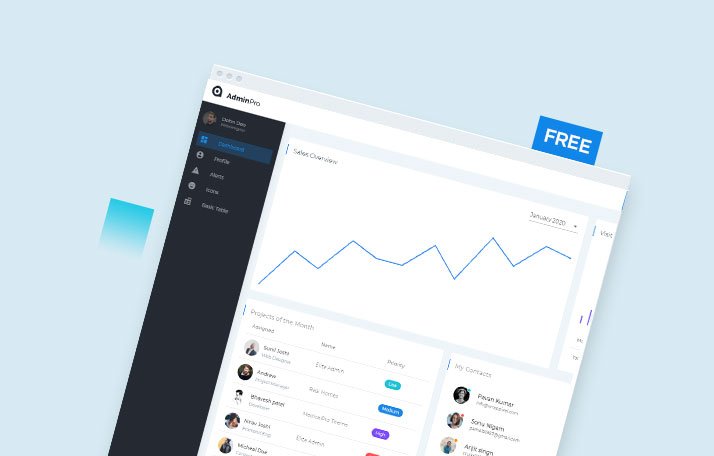 Free AdminPro VueJs Lite