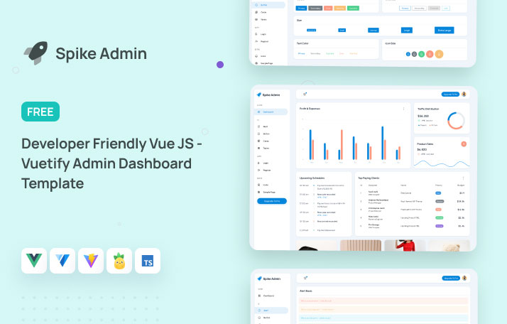 Spike Free VueJs Admin Template