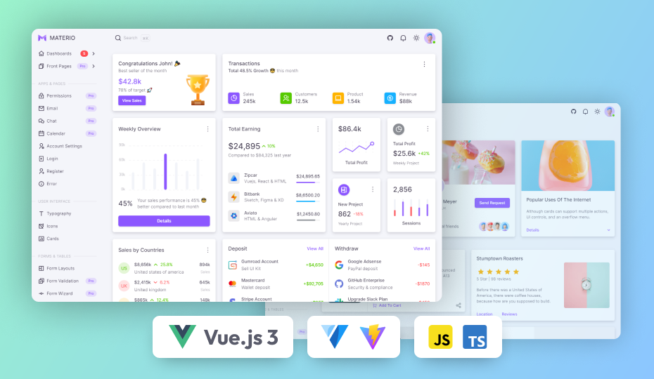 Materio - Vue Admin Template
